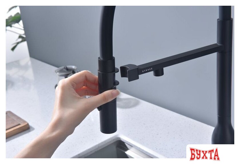 Смеситель Paulmark Magneto One Ma213188-AN (черный/антрацит) 4