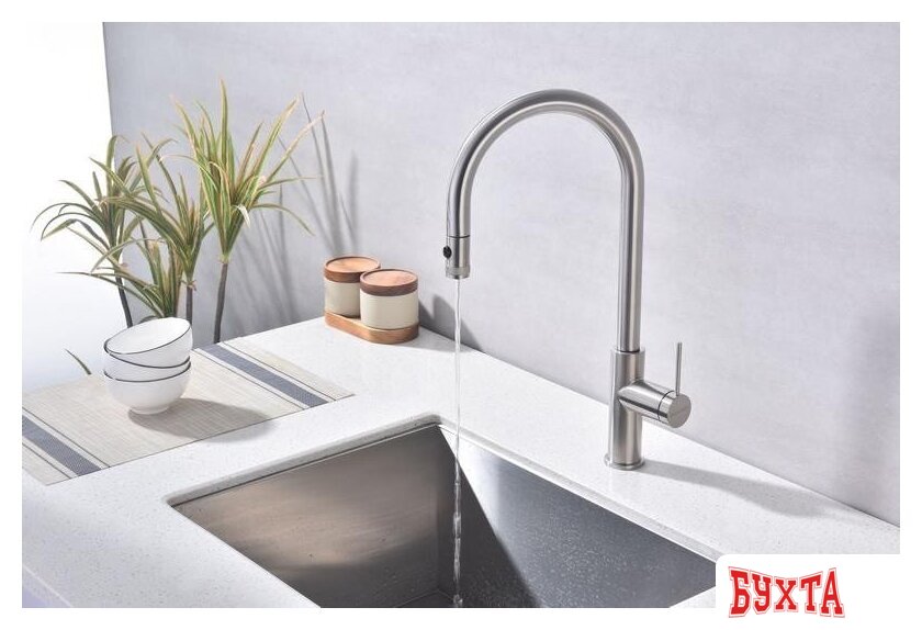 Смеситель Paulmark Galant Ga213077-BS (стальной/нержавеющая сталь) 2