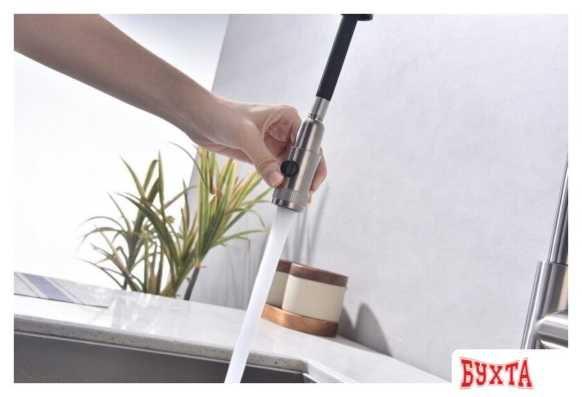 Смеситель Paulmark Galant Ga213077-BS (стальной/нержавеющая сталь) 5