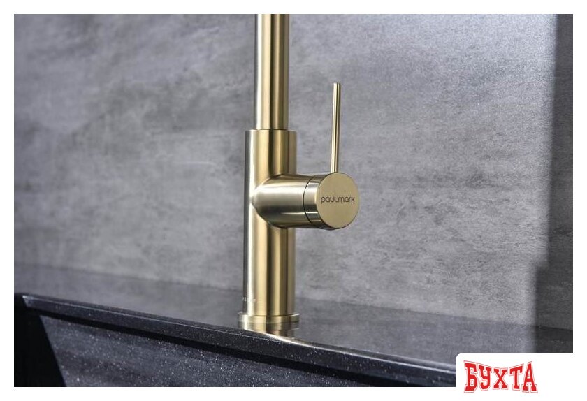 Смеситель Paulmark Galant Ga213077-SBG (золото/светлое брашированное золото) 2