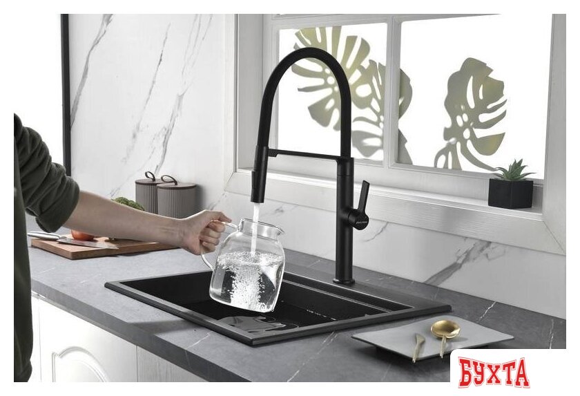 Смеситель Paulmark Barrel BA214029-AN (черный) 5