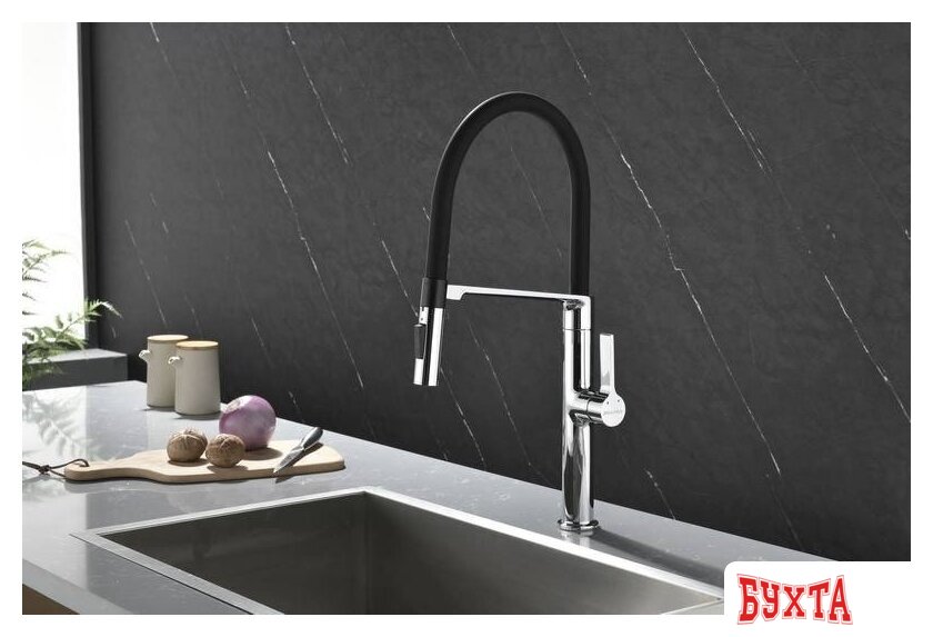 Смеситель Paulmark Barrel BA214029-CR (хром/черный) 2