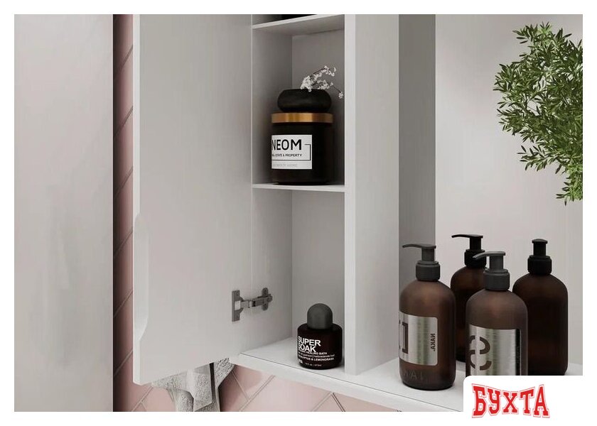 Мебель для ванных комнат Volna Шкаф с зеркалом Adel 70 левый 5