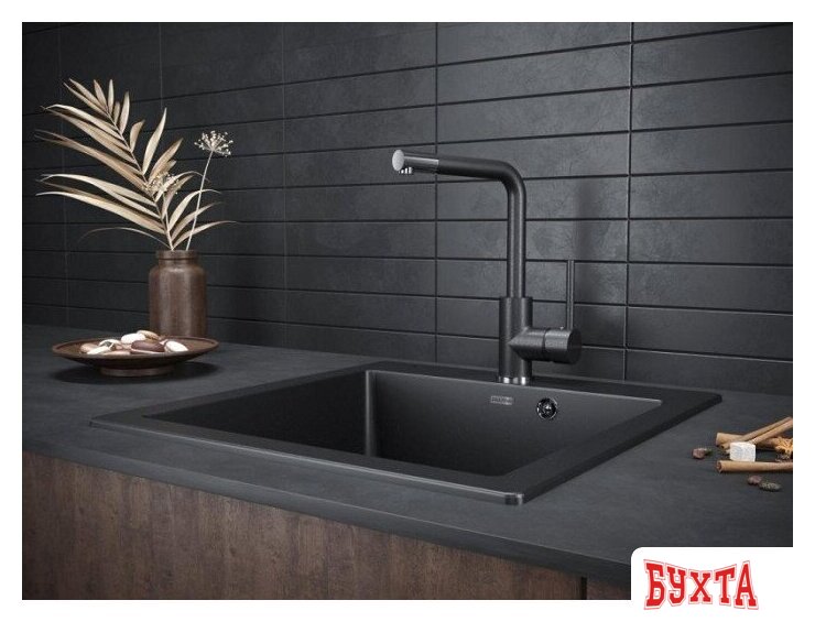 Смеситель Paulmark Honner Ho212018-418 (черный металлик) 2