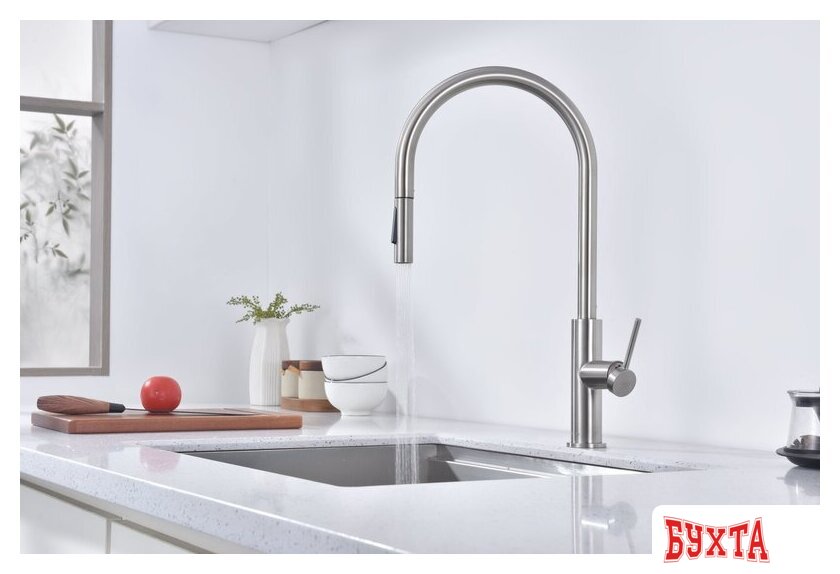 Смеситель Paulmark Senso Se215180-BS (стальной/нержавеющая сталь) 4