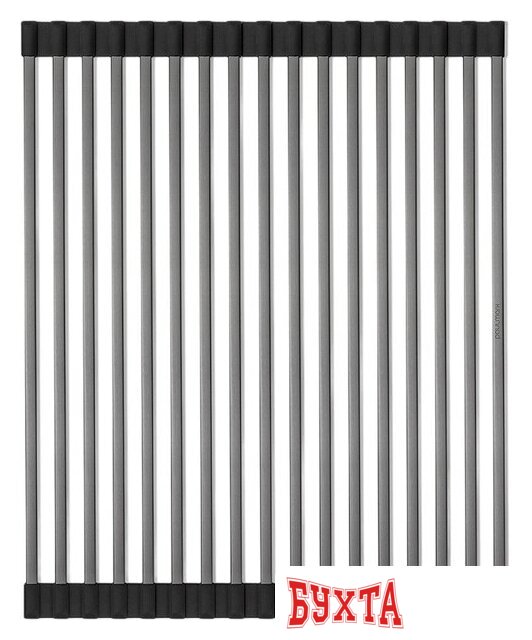 Коврик для сушки Paulmark Ролл-мат Extra R405-GM (вороненая сталь/черный)