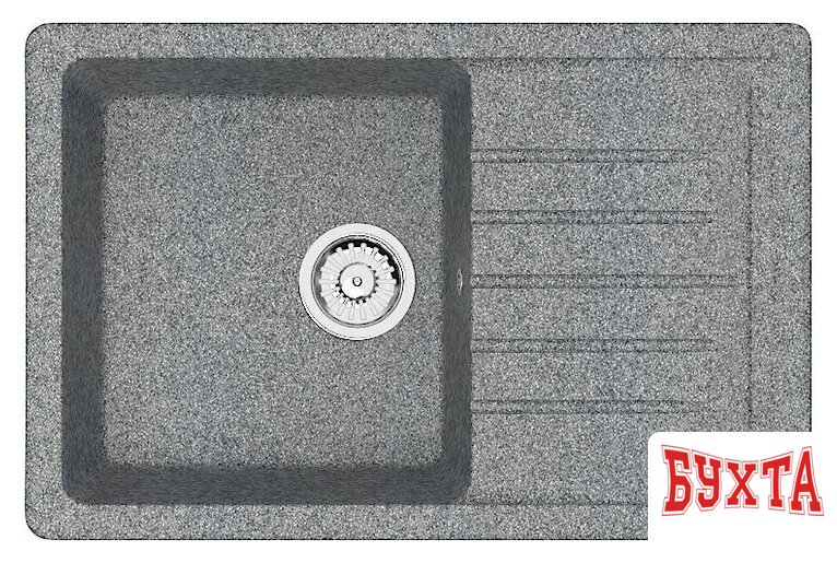 Кухонная мойка MARRBAXX Карельский камень модель 16/Q8 F016Q008 (серый/темно-серый)
