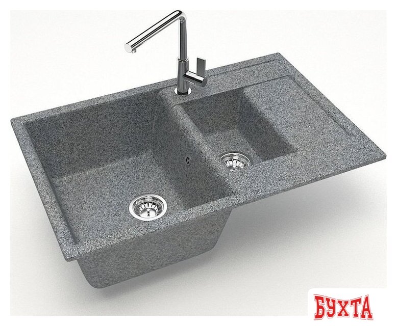 Кухонная мойка MARRBAXX Карельский камень модель 20/Q8 (темно-серый) 2