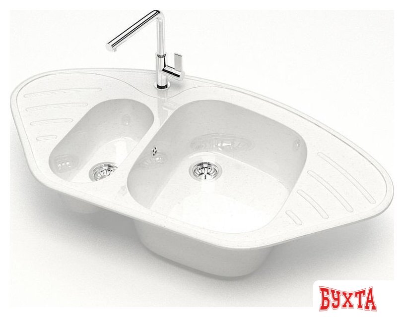 Кухонная мойка MARRBAXX Карельский камень модель 23/G31 (белый) 2