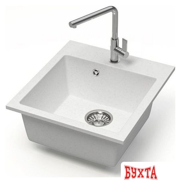 Кухонная мойка MARRBAXX Карельский камень модель 38/G31 (белый) 2