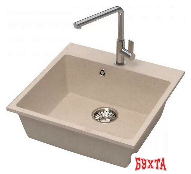 Кухонная мойка MARRBAXX Карельский камень модель 44/Q2 F044Q002 (бежевый) 2