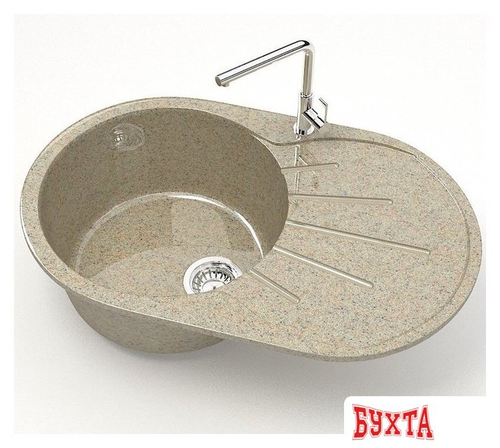 Кухонная мойка MARRBAXX Карельский камень модель 110/Q5 F110Q005 (песочный) 2