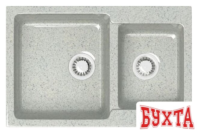 Кухонная мойка MARRBAXX Карельский камень модель 191/Q10 F191Q010 (серый/светло-серый) 1