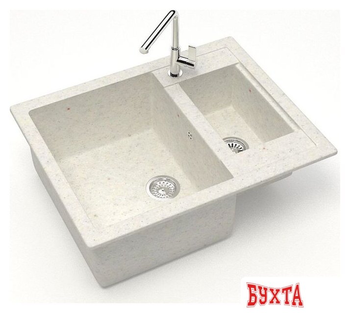 Кухонная мойка MARRBAXX Карельский камень модель 19/Q7 (хлопок) 2
