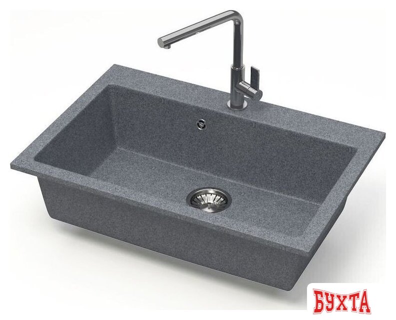 Кухонная мойка MARRBAXX Карельский камень модель 39/Q8 (темно-серый) 2