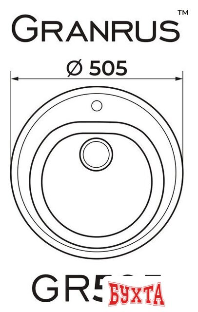 Кухонная мойка Granrus GR-505 (песочный) 2
