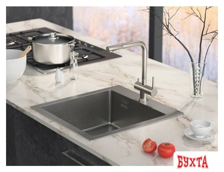 Смеситель Paulmark Skalen Sk213020-BS (брашированная сталь) 3