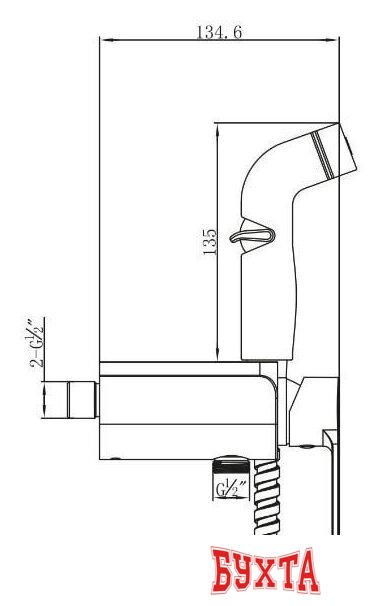 Гигиенический душ Lemark Solo LM7168CW 2