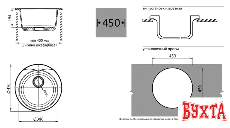 Кухонная мойка GranFest Rondo GF-R480 (светло-розовый) 2