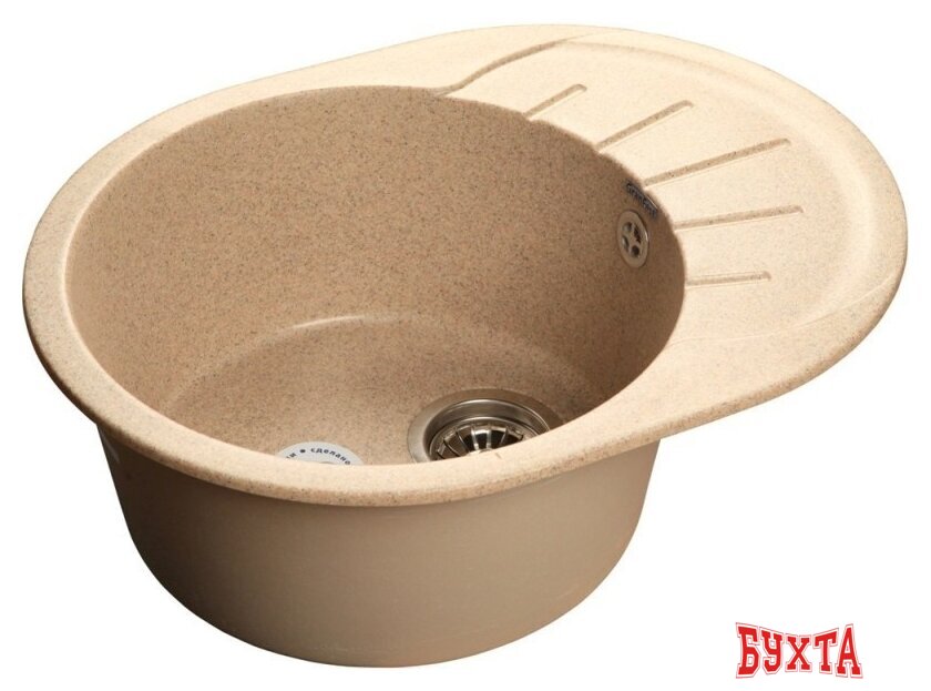 Кухонная мойка GranFest Rondo GF-R580L (песочный) 1