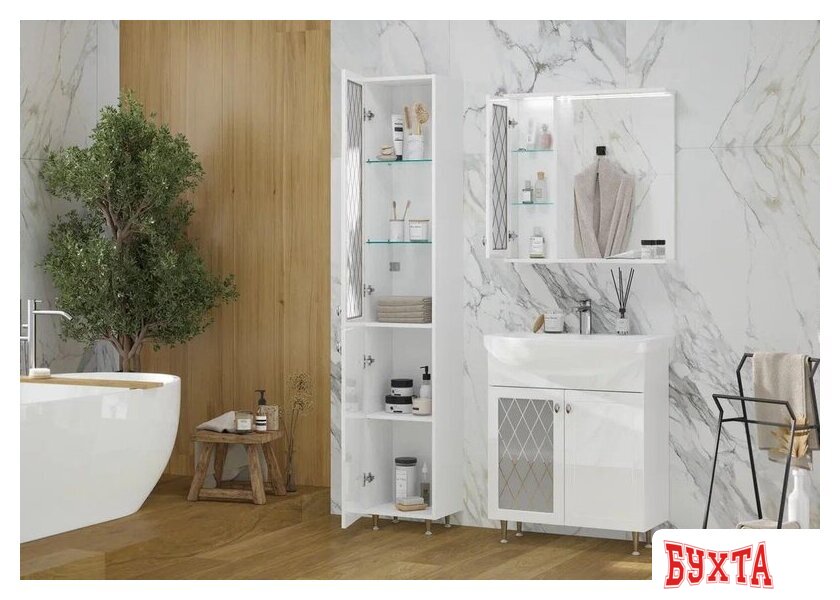 Мебель для ванных комнат Volna Тумба с умывальником Milena 70.2D Балтика + Балтика 70 5