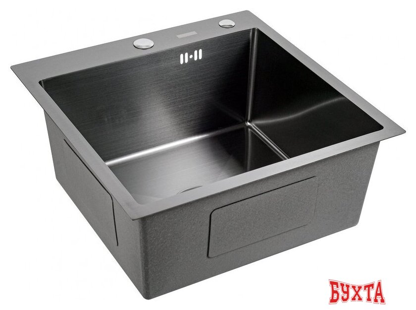 Кухонная мойка Futur FK 4548 B Eco Embossing (черный нано) 3