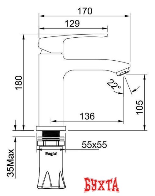 Смеситель Raglo R01.10.09 2