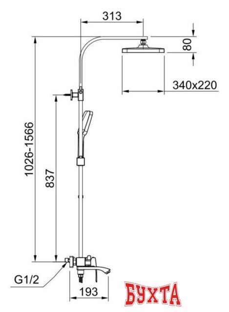Душевая система Raglo R01.24.06 2