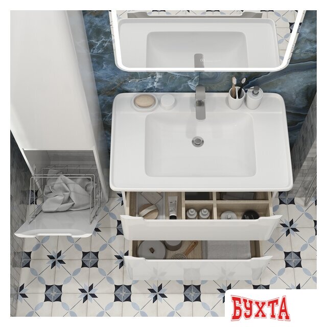 Мебель для ванных комнат Briz Пенал Альби 40 с б/к правый 3