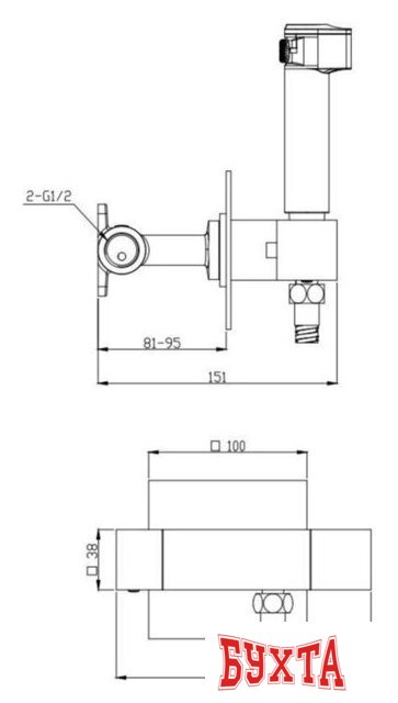 Гигиенический душ Raglo R24.56.06 2