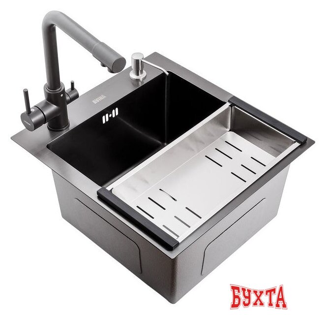 Кухонная мойка Avina HM4548 PVD (графит) 4