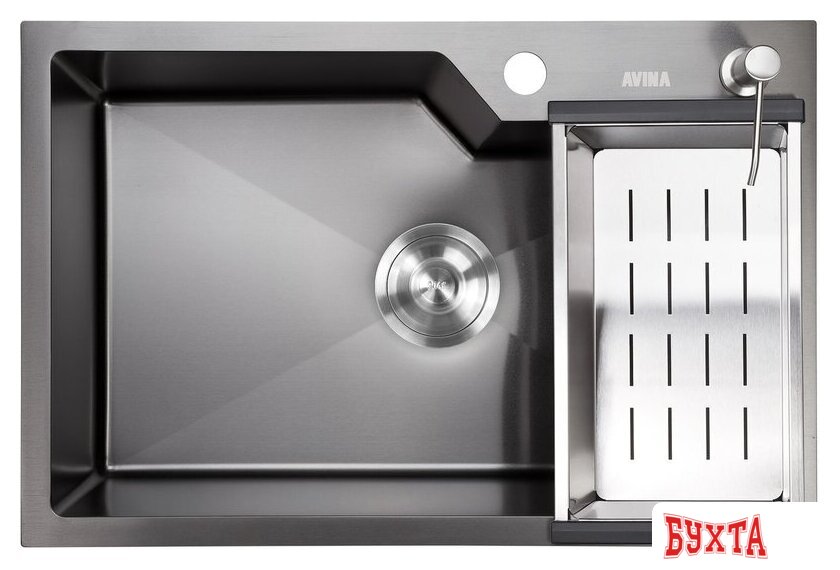 Кухонная мойка Avina HM6548 S PVD (графит) 2