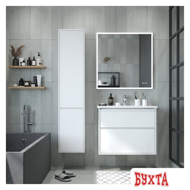 Мебель для ванных комнат Briz Пенал подвесной Монца 35 с б/к правый 3