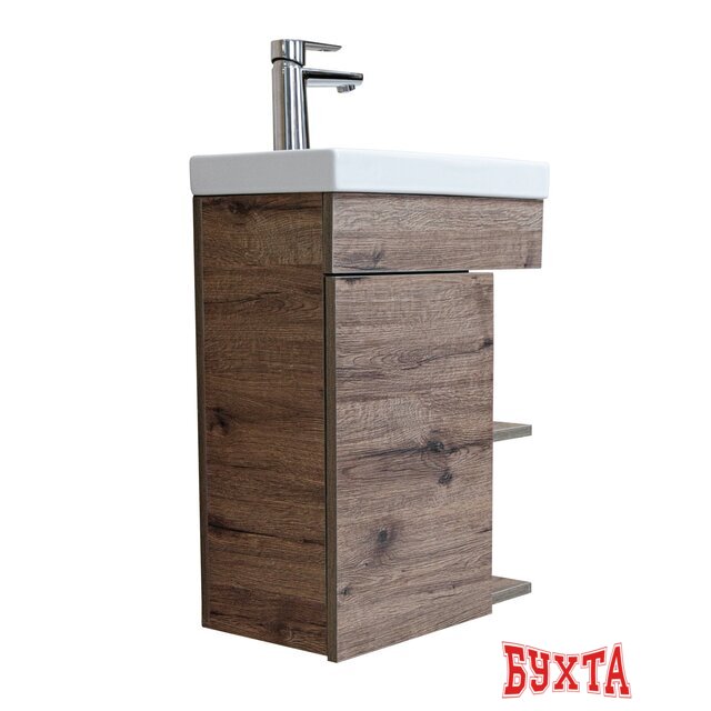 Мебель для ванных комнат Briz Тумба подвесная Берн 45 с умывальником Фостер 4