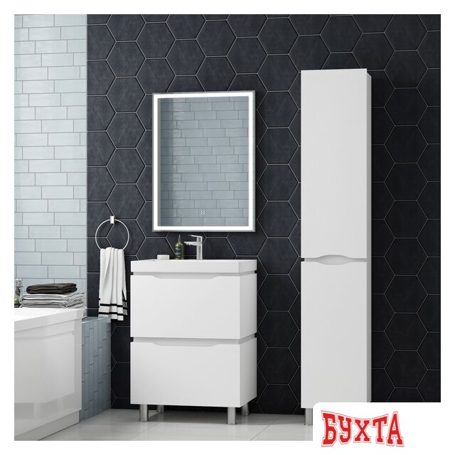 Мебель для ванных комнат Briz Зеркало Риччи 70*80 с подсветкой 3