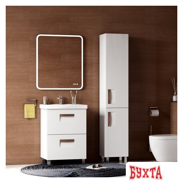 Мебель для ванных комнат Briz Зеркало Софи 70*80 с подсветкой и часами 3