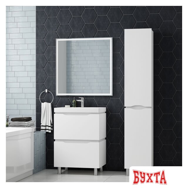 Мебель для ванных комнат Briz Зеркало Риччи 80*80 с подсветкой 3