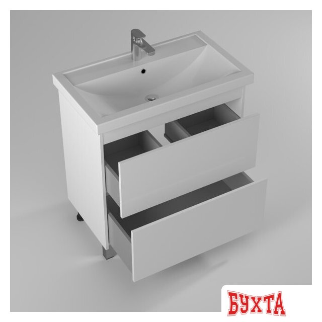 Мебель для ванных комнат Briz Тумба напольная Риччи 80 с умывальником Фостер 2