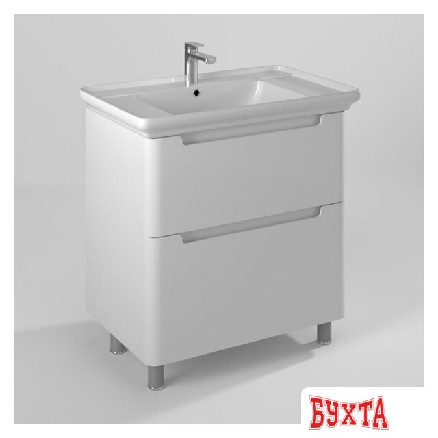 Мебель для ванных комнат Briz Тумба напольная Альби 85 с умывальником Дуглас