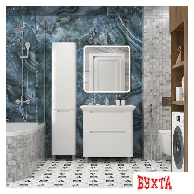 Мебель для ванных комнат Briz Тумба напольная Альби 85 с умывальником Дуглас 4