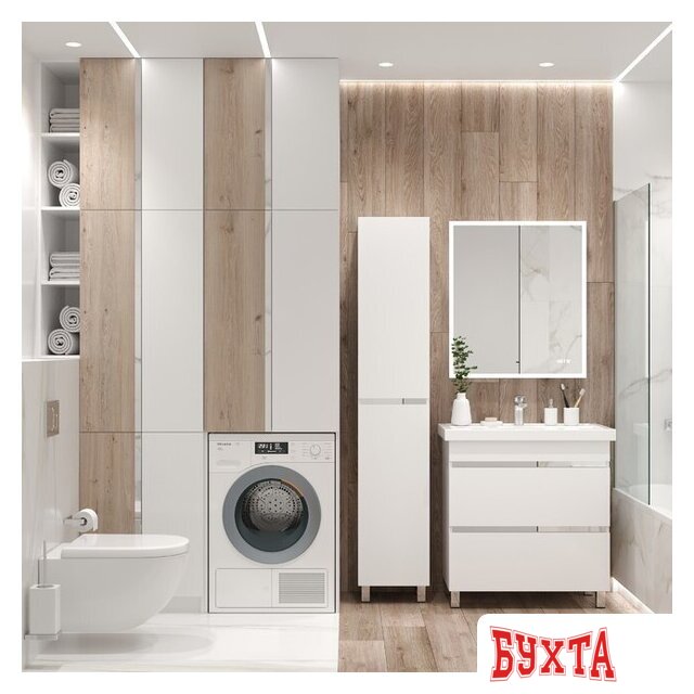 Мебель для ванных комнат Briz Пенал Элен классик 35 правый 4