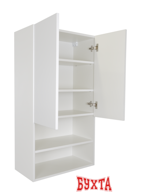 Мебель для ванных комнат Misty Амур - 60 шкаф над стиральной машиной с полками - Э-Ам08060-012 2