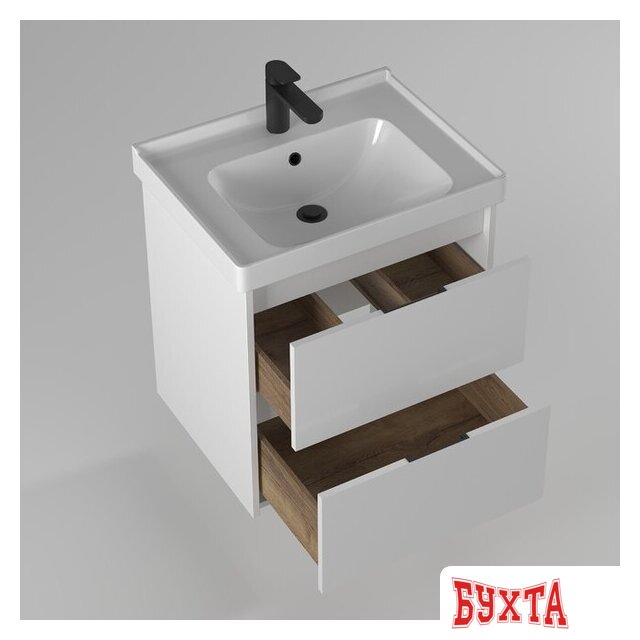 Мебель для ванных комнат Briz Тумба подвесная Вена 60 с умывальником Грэйс 2