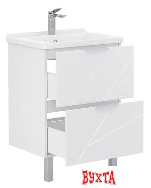 Мебель для ванных комнат Volna Тумба под умывальник Twing 60.2Y Миранда Артвин (белый) 2