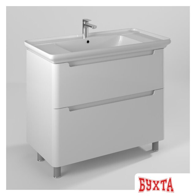 Мебель для ванных комнат Briz Тумба напольная Альби 105 с умывальником Дуглас