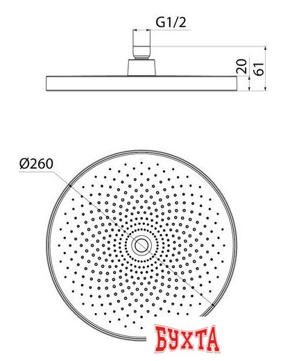 Верхний душ IDDIS SpaHome SPA26CPi64 5