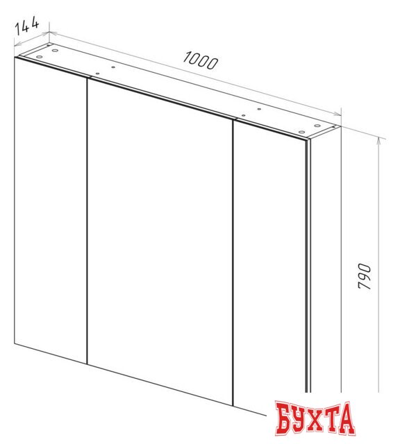 Мебель для ванных комнат Lemark Шкаф с зеркалом Universal 100 LM100ZS-U (белый глянец) 5