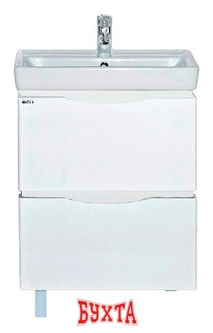 Мебель для ванных комнат Misty Венера - 60 Тумба с 2 ящ. белая - П-Внр01060-012Я