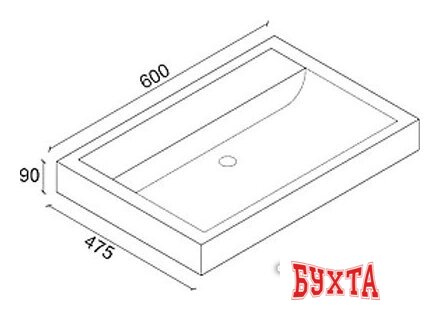 Мебель для ванных комнат Misty Венера - 60 Тумба с 2 ящ. белая - П-Внр01060-012Я 5