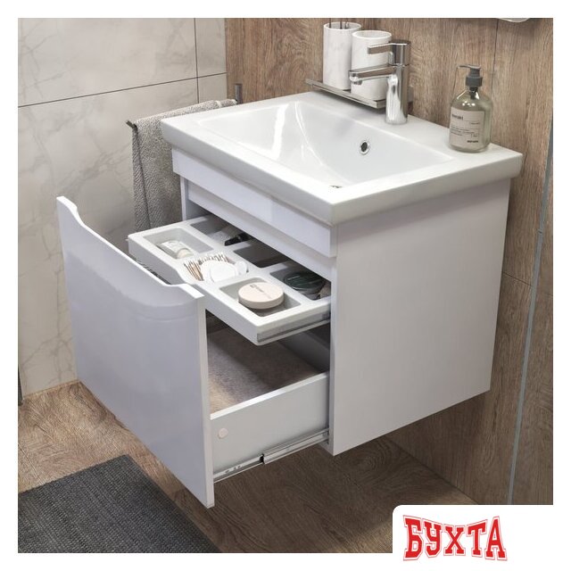 Мебель для ванных комнат Vigo Тумба под умывальник Grani 600-0-1 Como навесная 4